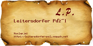 Leitersdorfer Pál névjegykártya